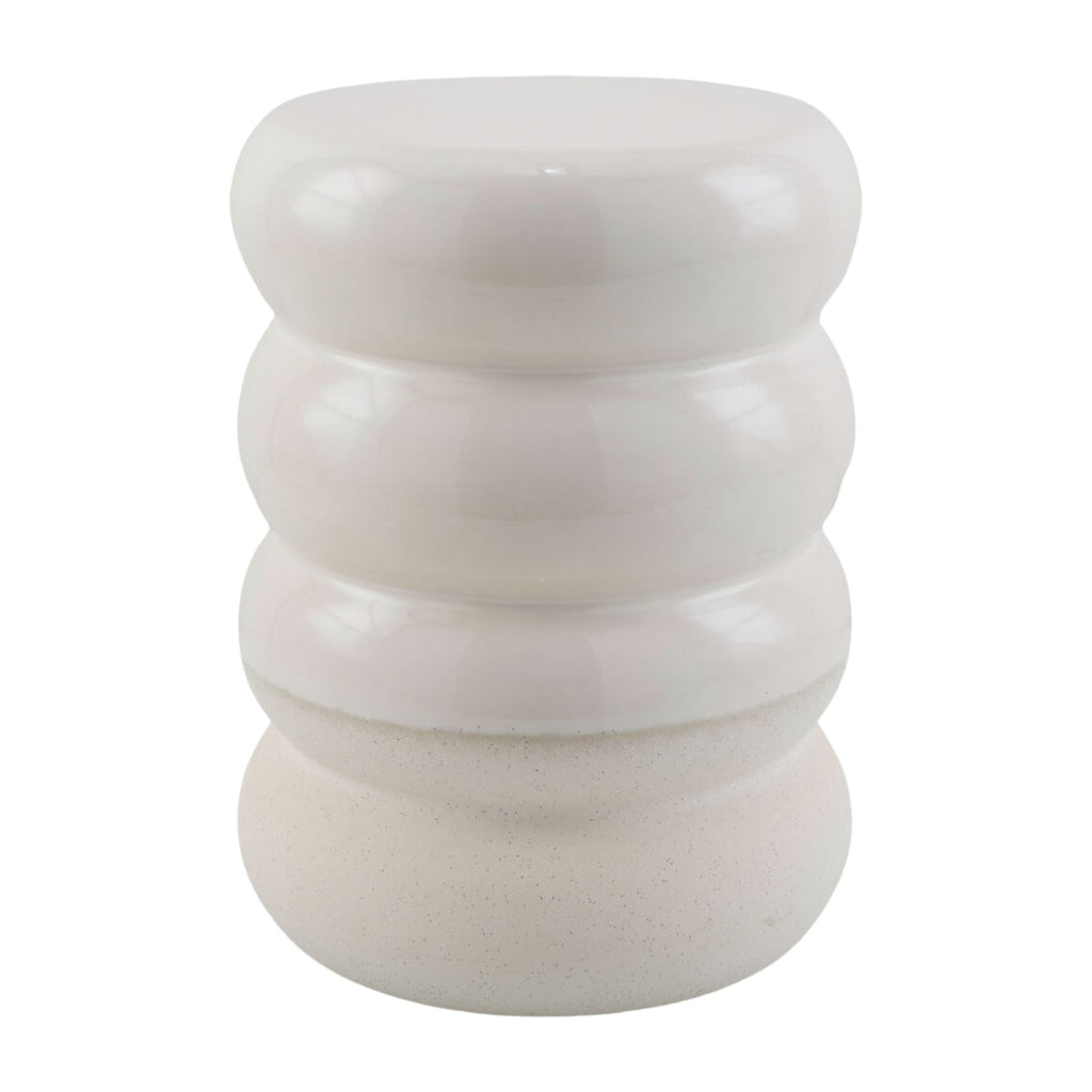 Table d'appoint - Céramique Blanc Laqué