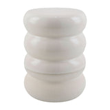 Table d'appoint - Céramique Blanc Laqué