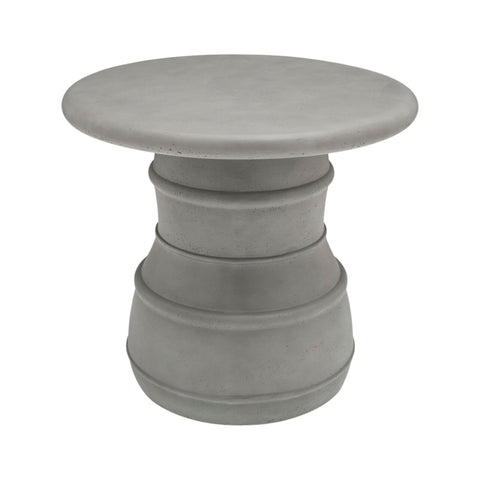 Table d'Appoint Minérale - Béton Gris Sculptural - vue 3