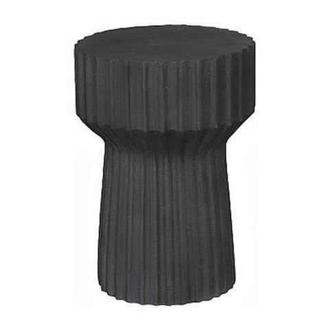 Table d'Appoint Cannelée - Pierre Charcoal