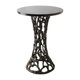 Table d'Appoint Bronze & Marbre Noir