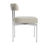 chaise de salle à manger vinyle greige de luxe