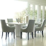 table rectangulaire en bois blanc cannelé table dressée luxe