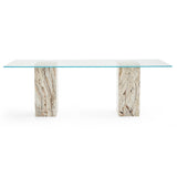 table rectangulaire en onyx naturel