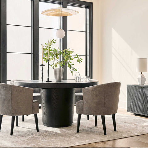 table ronde extensible en chêne