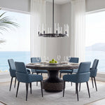 Table ronde noir bronze 59 po | Kasos