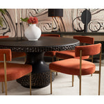 Table ronde noir bronze 59 po | Kasos